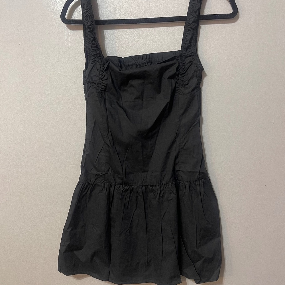 Lioness Black Mini Dress with Square Neck & Button Front - Picture 4 of 5